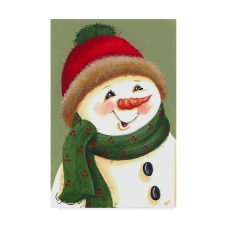 Beverly Johnston 'Carrot Nose Snowman' Canvas Art,30x47